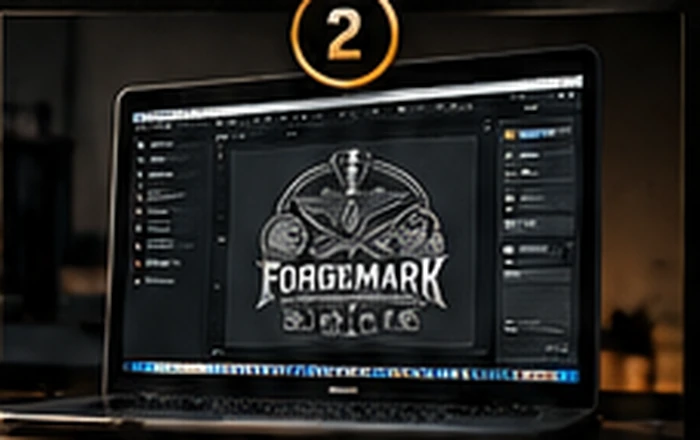 Engraving artwork being prepared on a computer